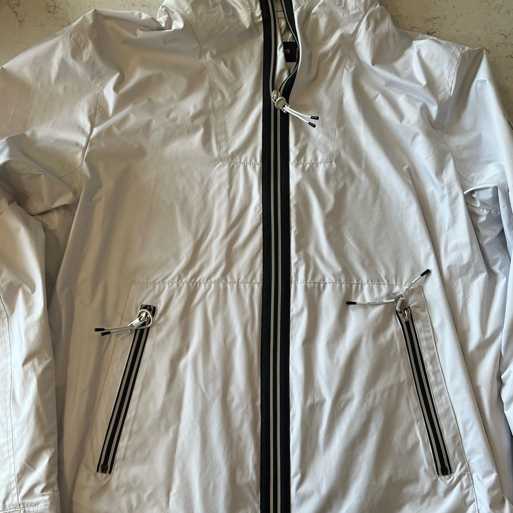 Michael Kors Lightweight Hooded Jacket Large White - Picture 4 of 9